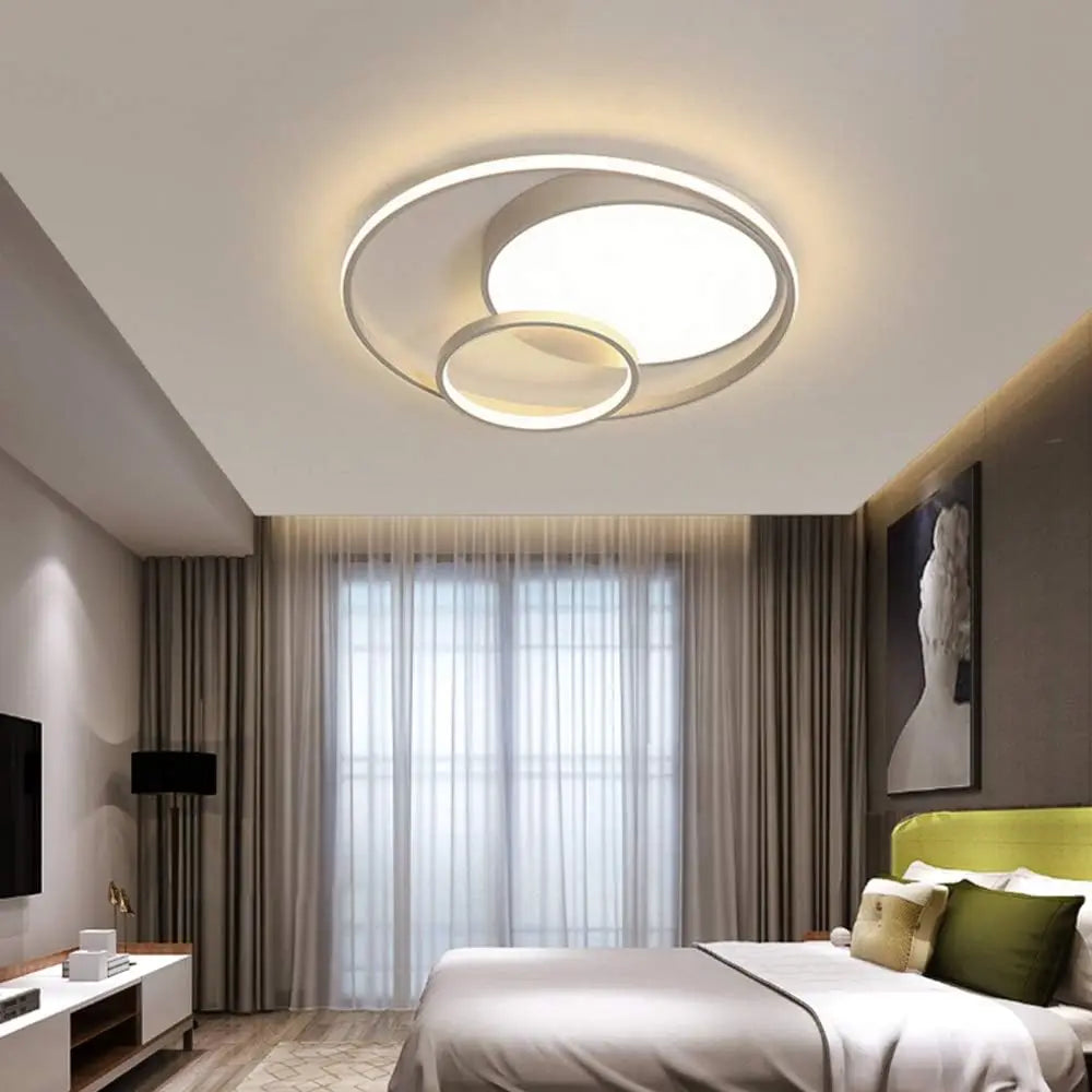 Three Rings LED Flush Mount Ceiling Light Chandelier Living Room