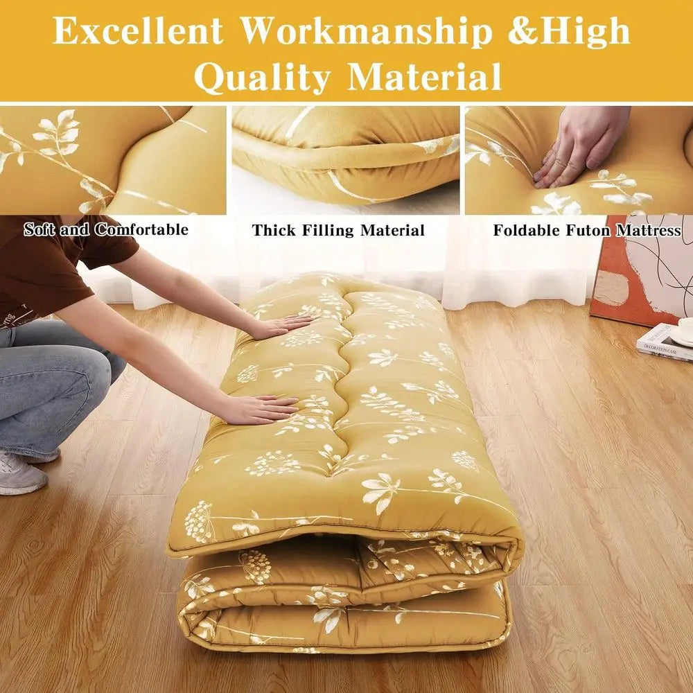 XMSJ Floral Floor Mattress Futon Pad For Camping Comfort