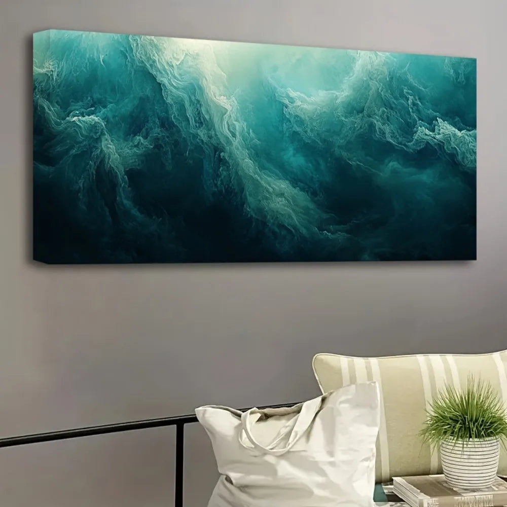 Green Texture Print Painting Modern Art Oil Interior Decoration