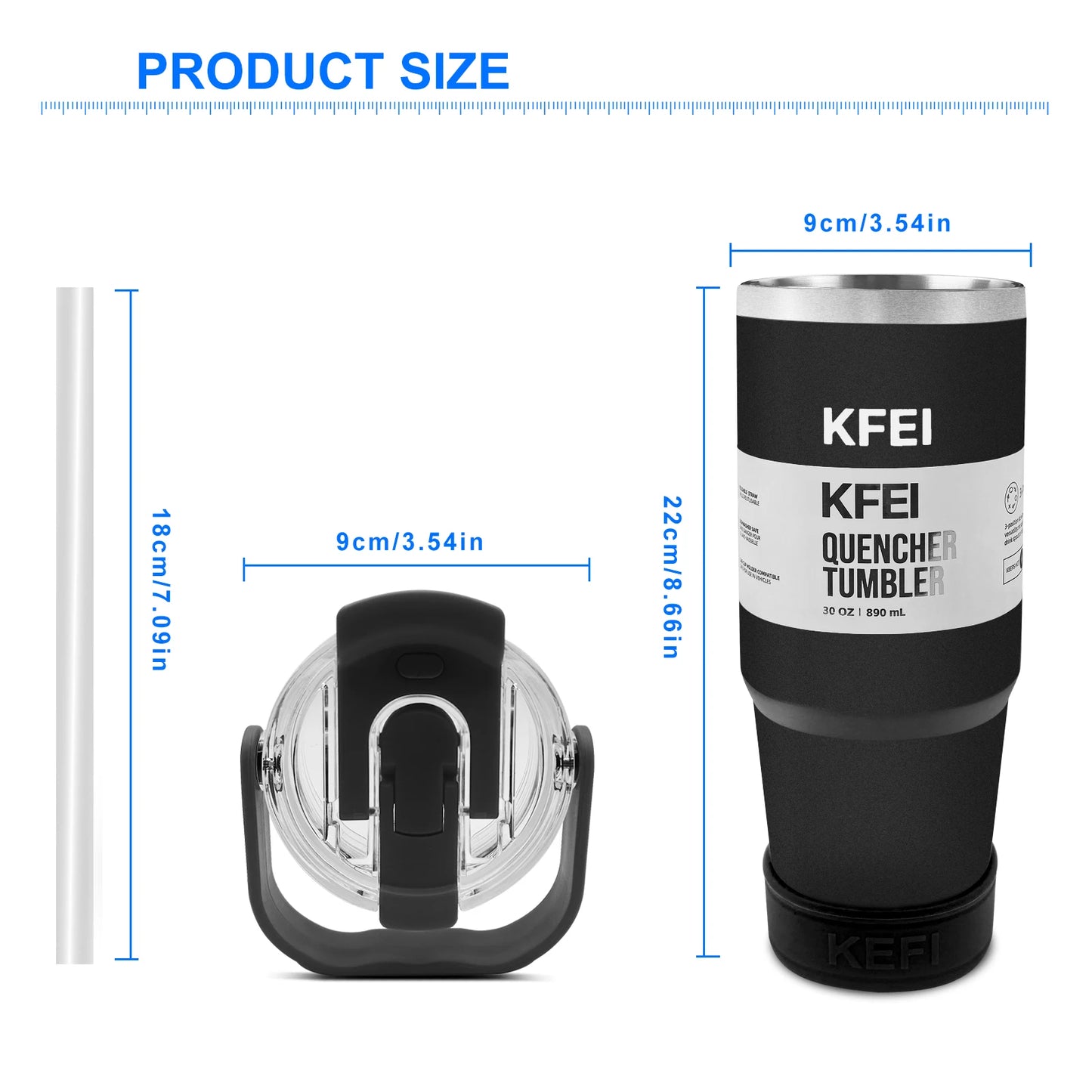 Double Wall Insulated Stainless Steel Tumbler With Lid And Straw