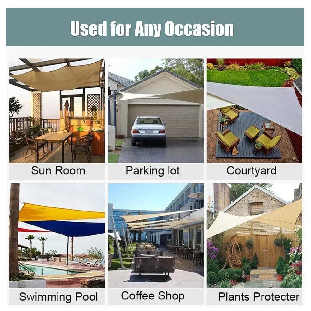 Waterproof Shade Sail Awning For Outdoor Garden Patio