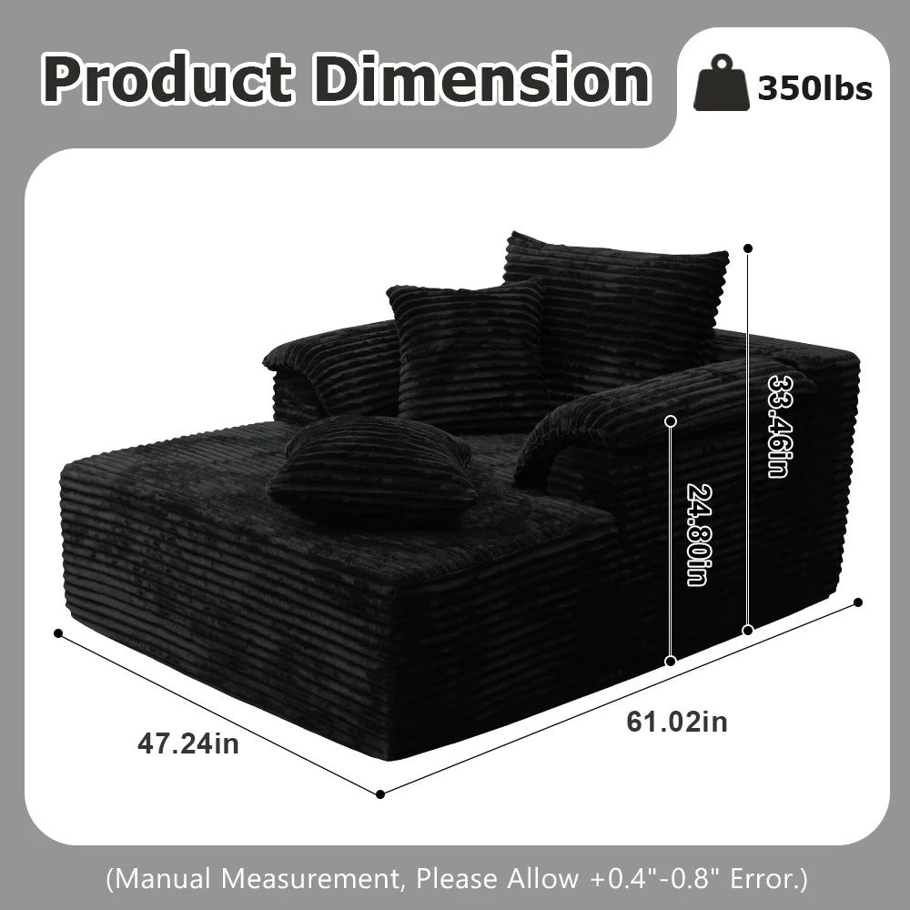 Indoor Reclining Sofa Chair Modern Minimalist Living Room