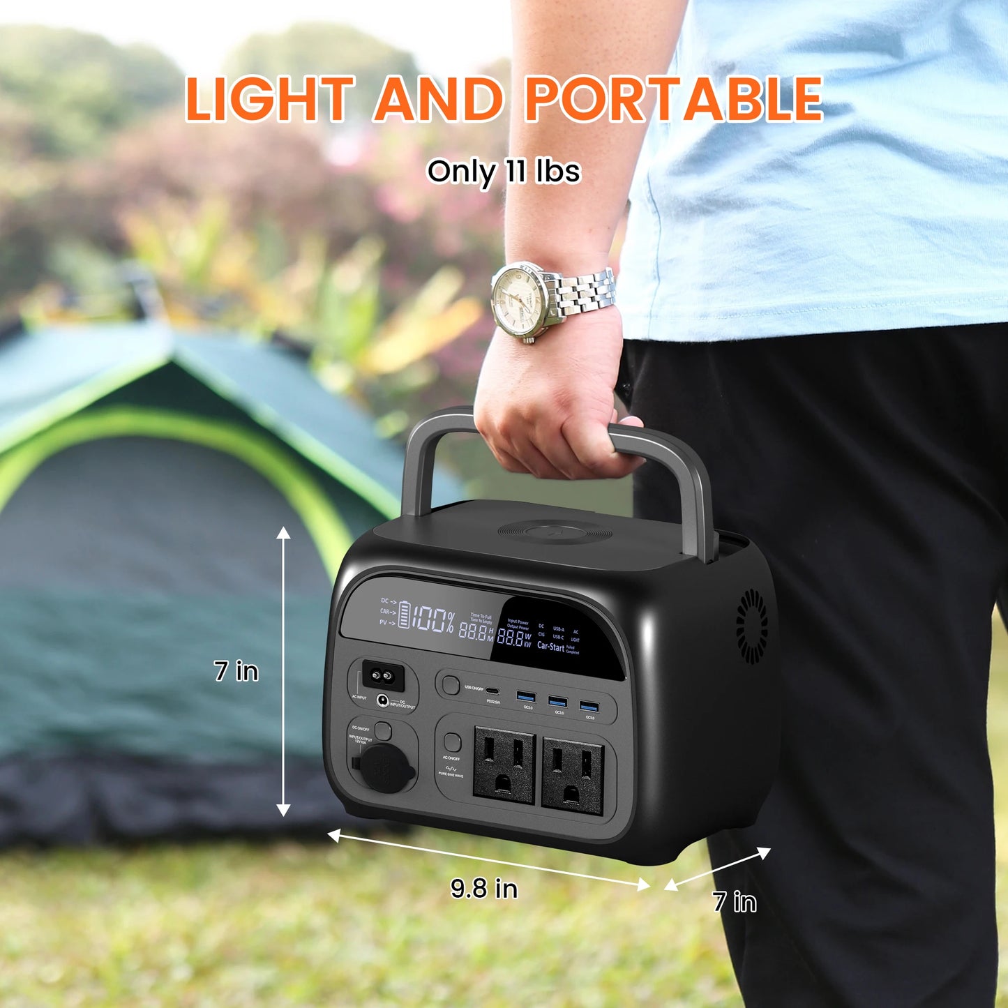 CTOLITY AP400 500W Solar Generator Portable Power Station LiFePO4