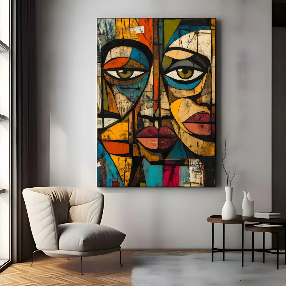Frameless African Abstract Art Canvas Print For Modern Interiors