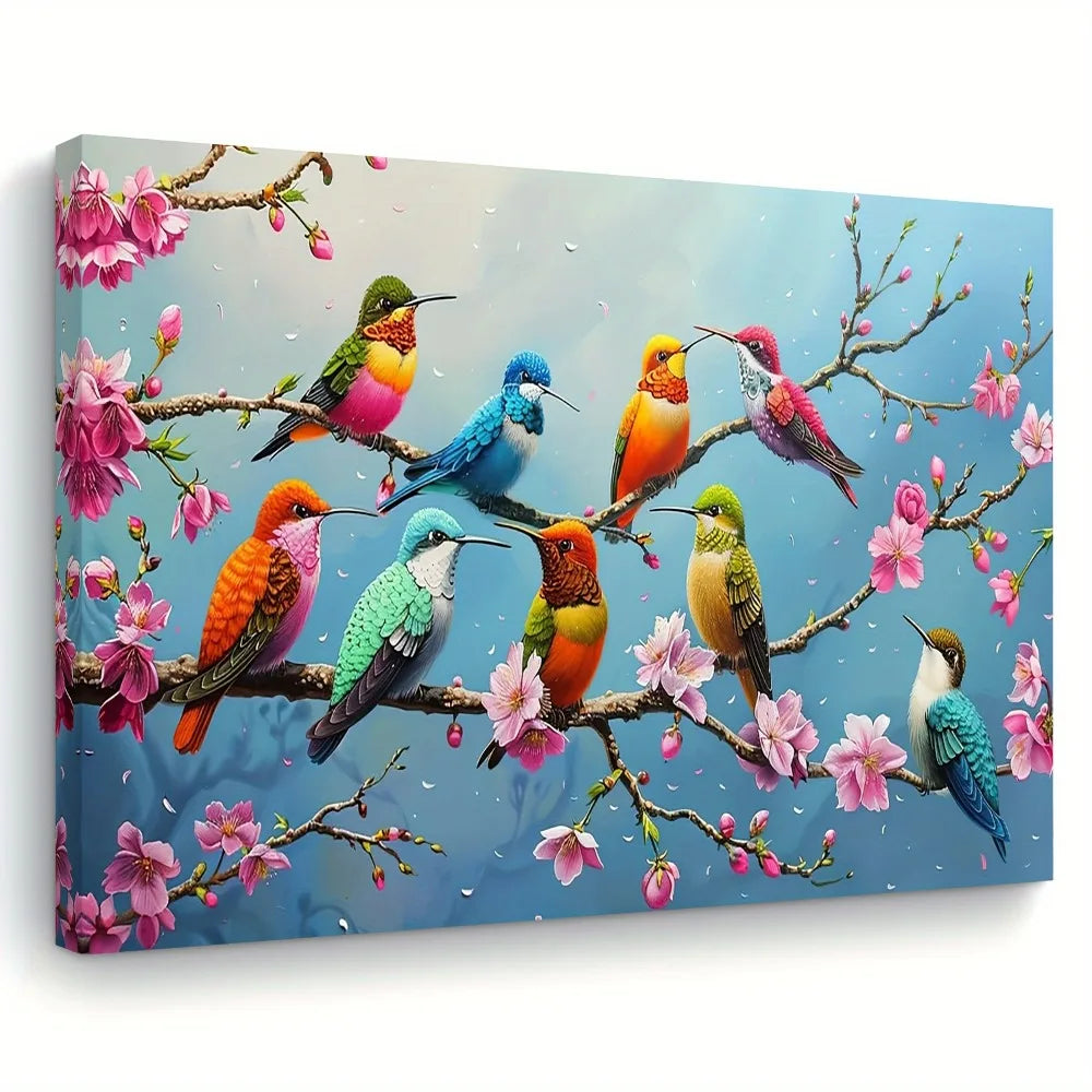 Hummingbird Canvas Wall Art For Elegant Home Decor