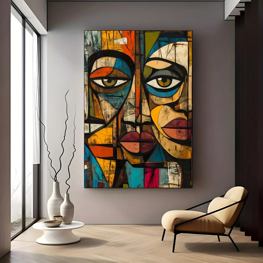 Frameless African Abstract Art Canvas Print For Modern Interiors