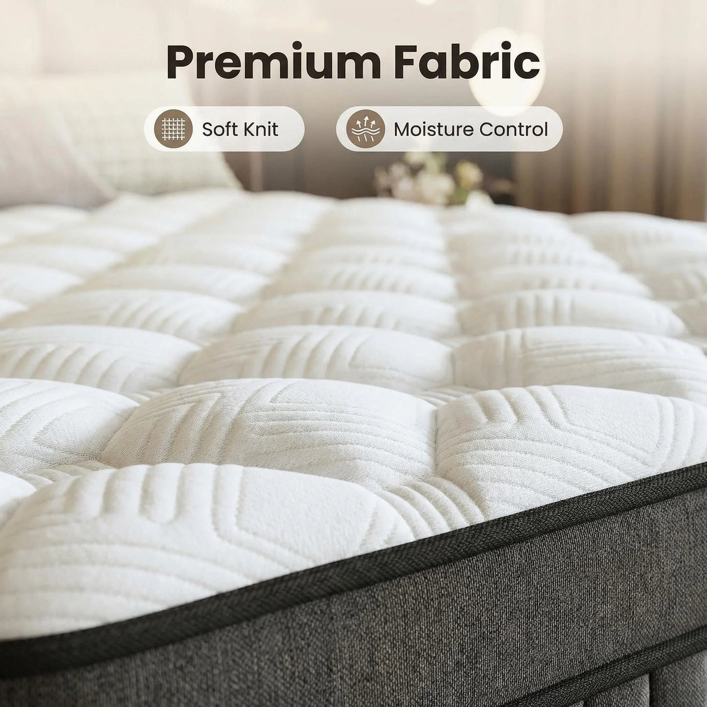 Hybrid Mattress With Gel Memory Foam And Pocketed Springs Boxed
