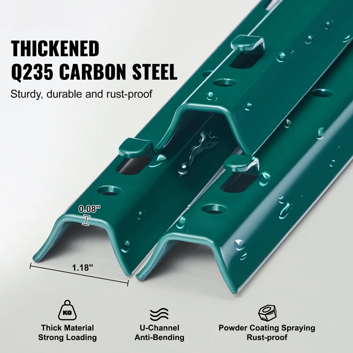 SucceBuy Heavy Duty T Post Fence Stakes Steel Garden Fence
