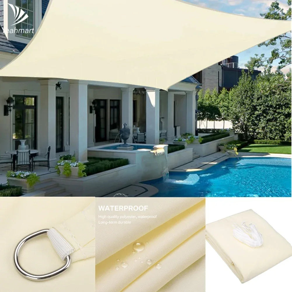 Waterproof Shade Sail Awning For Outdoor Garden Patio