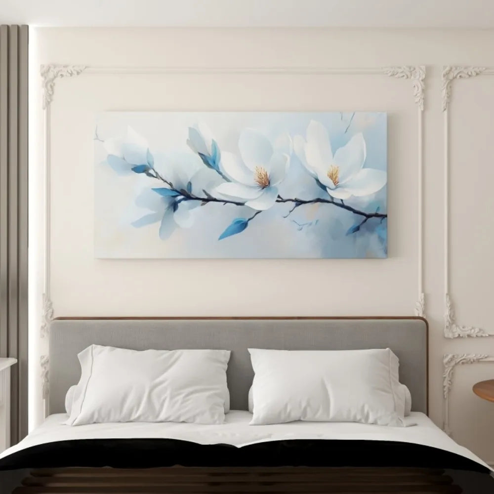 Floral Wall Art Painting For Modern Bedroom