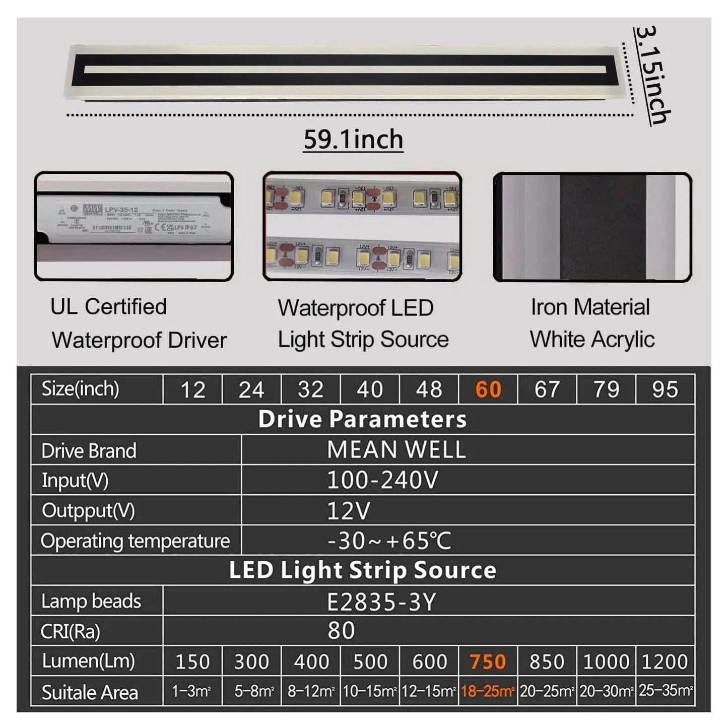 Modern Outdoor LED Wall Sconce Fixture with Frosted Acrylic
