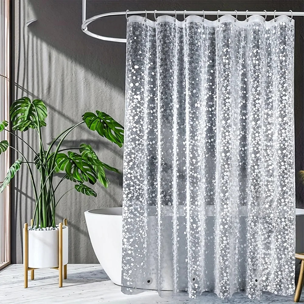 Pebble Pattern Shower Curtain Liner With Magnets Heavy Duty PEVA