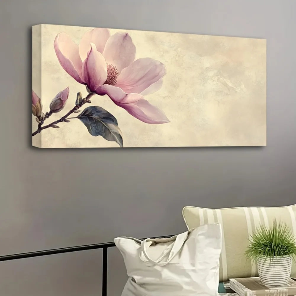 Natural Landscape Retro Oil Painting With Pine Wood Frame