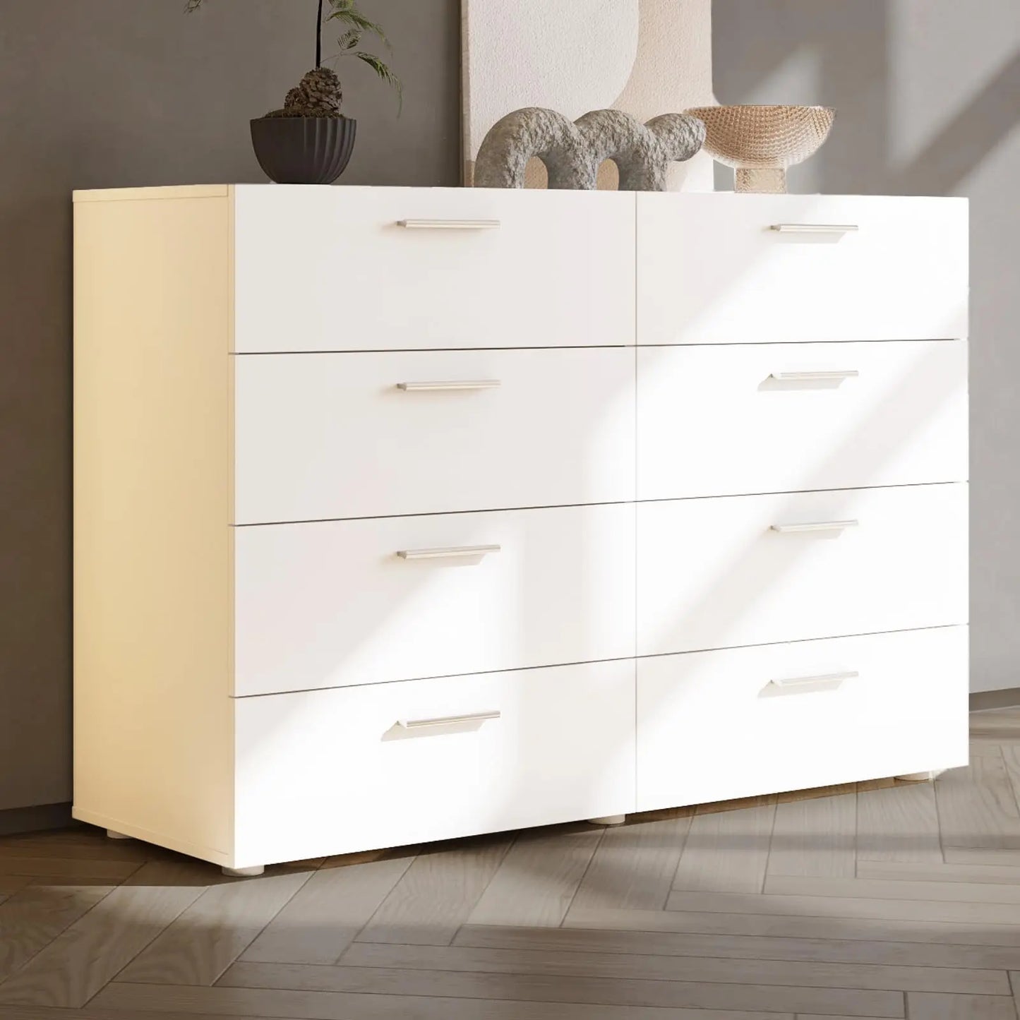 4 Drawer Dresser For Bedroom Modern Wooden Storage Chest