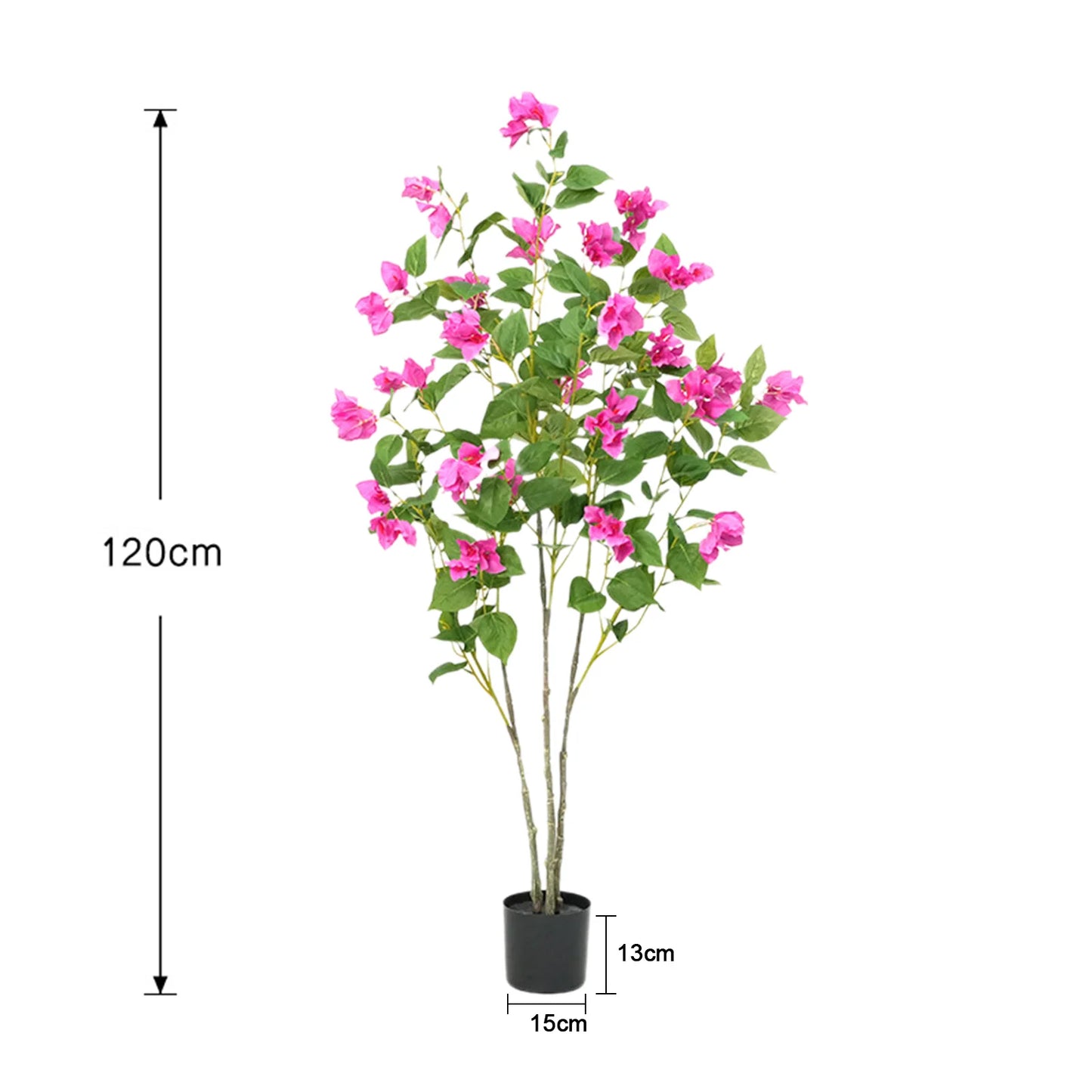 TWISTER.CK Bougainvillea Flower Tree Real Touch Silk Faux Plant Decor