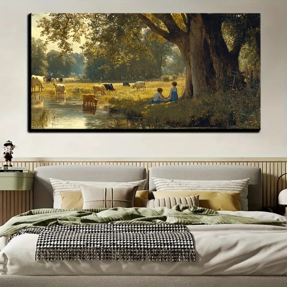 Natural Scenery Victorian Style Pine Wall Decor For Interiors