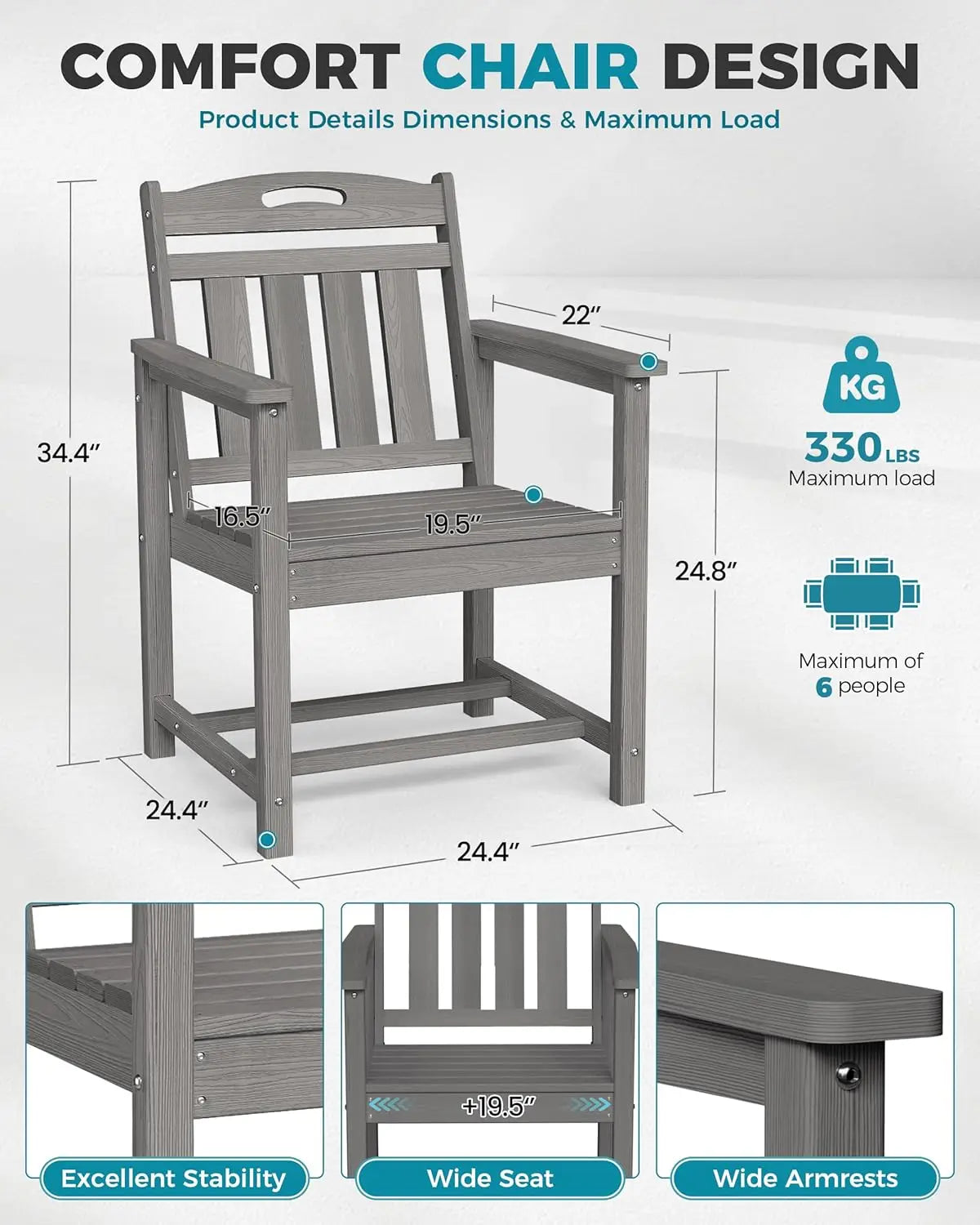 Outdoor 7 Piece Patio Dining Set All Weather Furniture