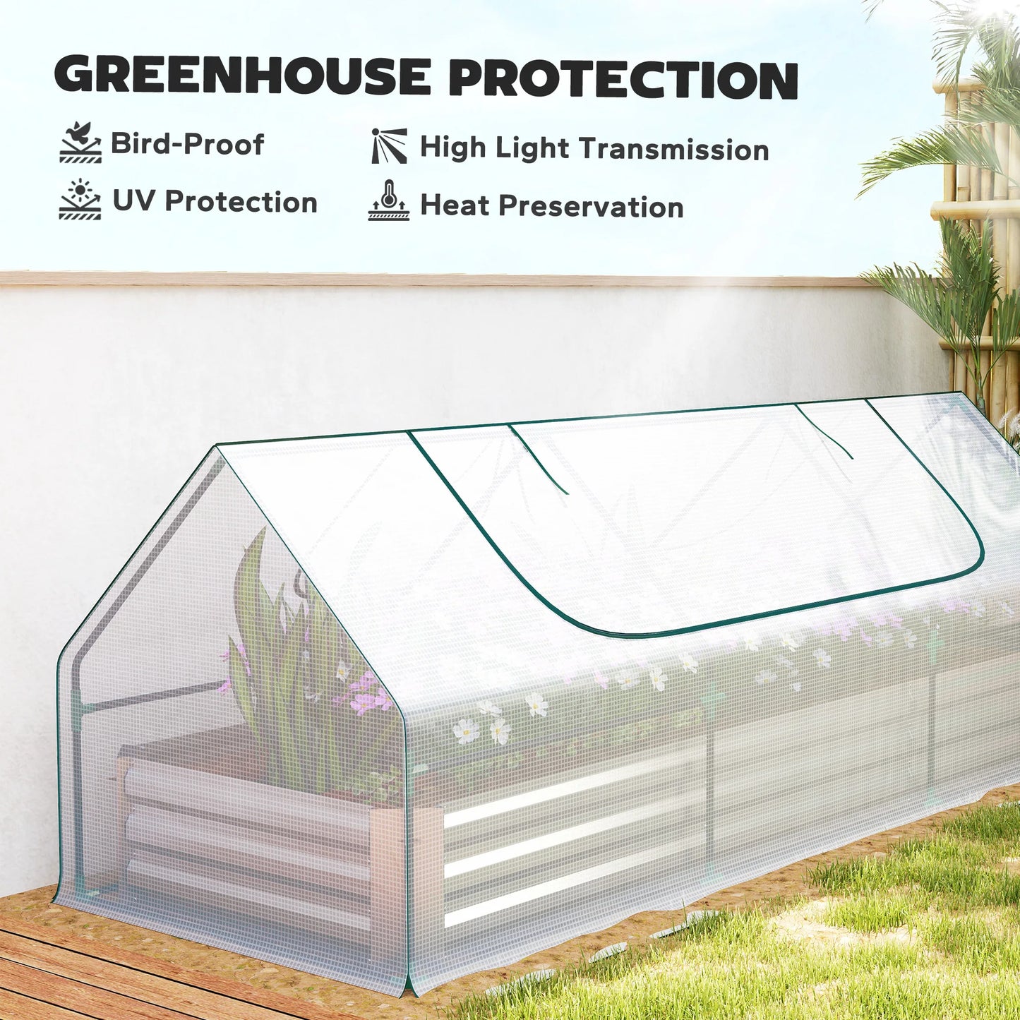 Raised Garden Bed With Greenhouse For Fresh Home Growing