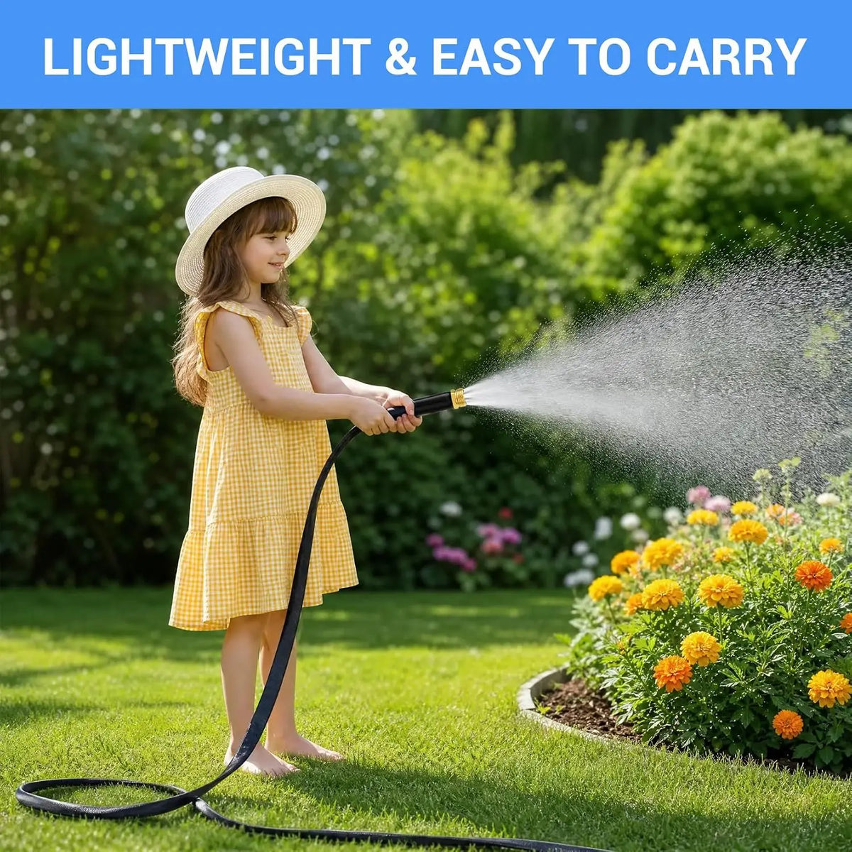 HiMiss Lightweight Fabric Covered Garden Hose For Outdoor Use