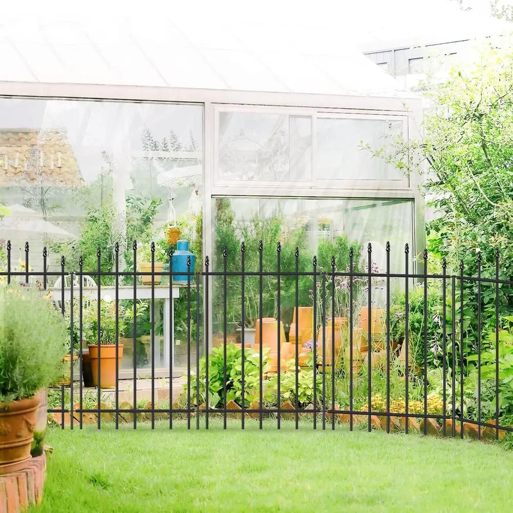 Metal Garden Fence Panels And Stakes No Dig Border Dog Fence