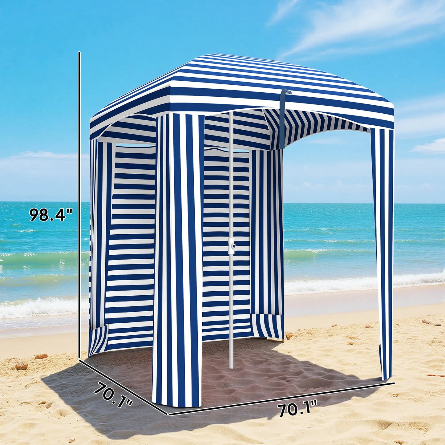 Beach Cabana Umbrella With Bag And Windows Shelter
