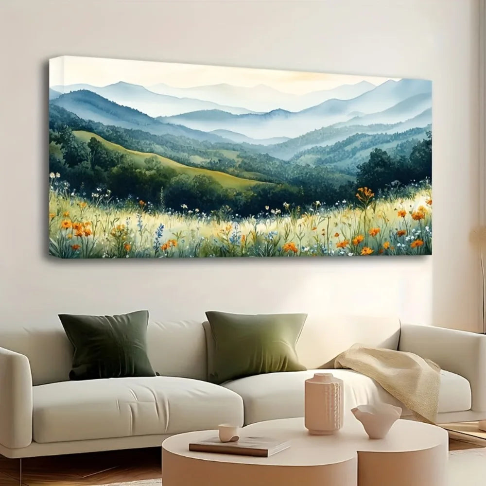 Pine Wood Frame Forest Landscape Wall Art