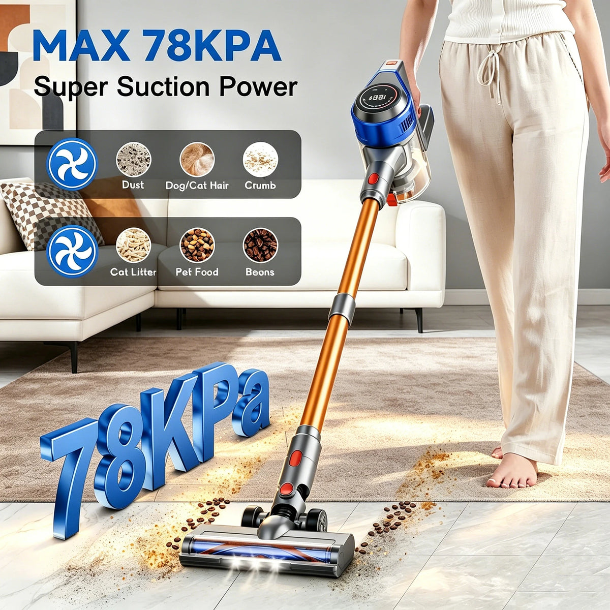 Honki Cordless Handheld Vacuum Cleaner With Powerful Suction For Pets