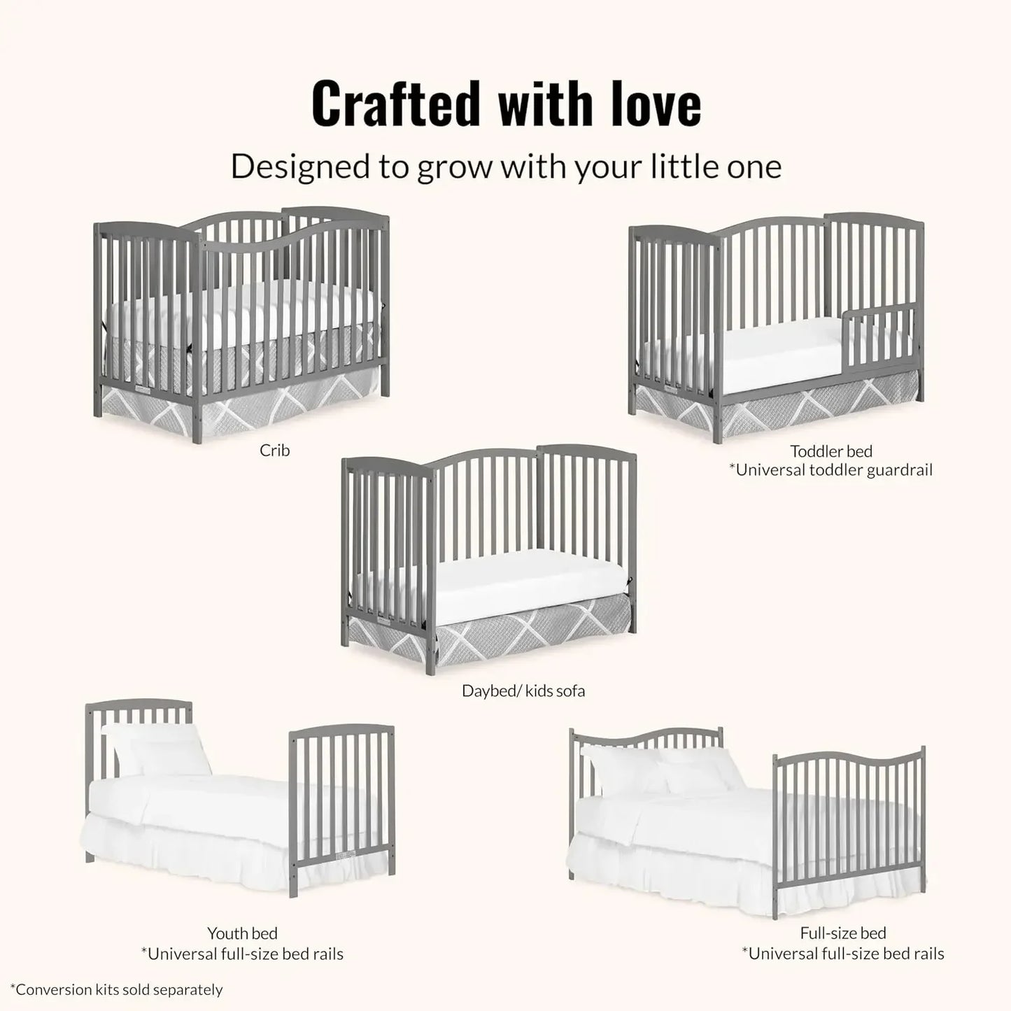 Chelsea 5in1 Convertible Crib