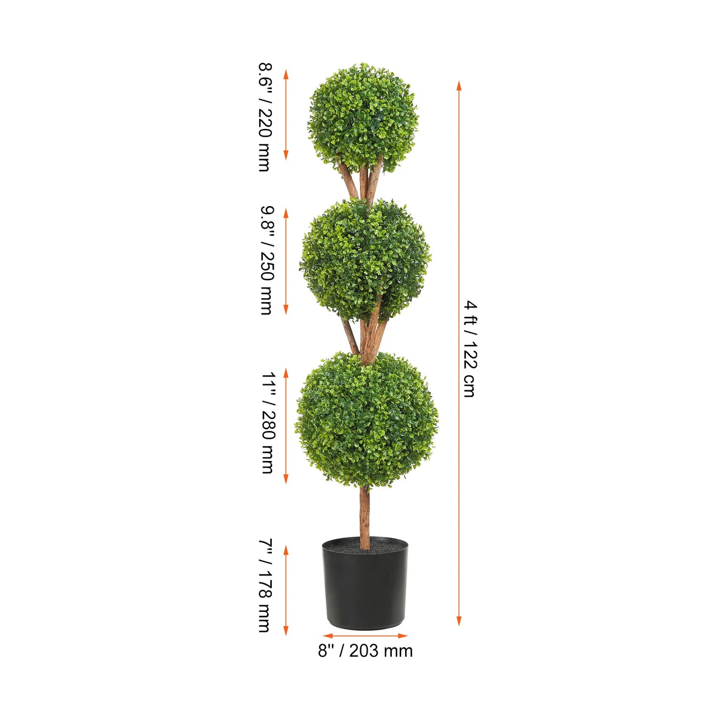 Boxwood Tower Topiary Spiral Artificial Plant For Outdoor Decor
