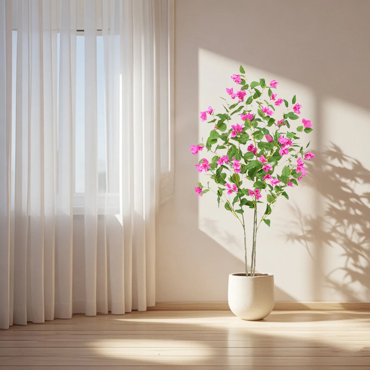 TWISTER.CK Bougainvillea Flower Tree Real Touch Silk Faux Plant Decor