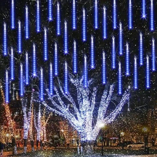 Meteor Shower Led Outdoor Icicle Cascade Christmas Lights