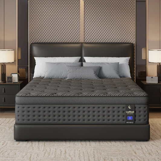 LayRoad Gel Infused Memory Foam Pocket Spring Mattress With Medium Firmness