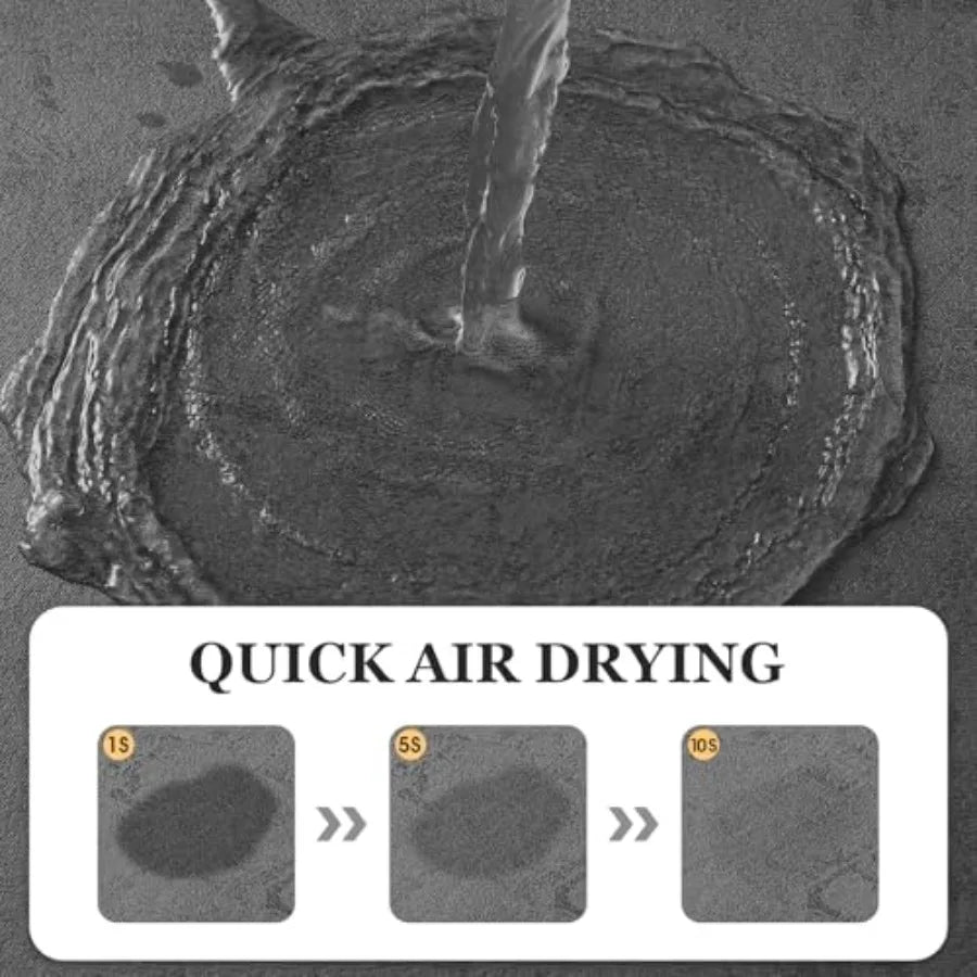 Non Slip Quick Dry Machine Washable Bath Mat Fits Under Doors