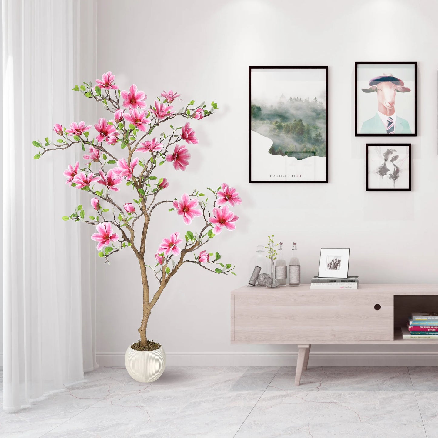 HiMISS Magnolia Artificial Tree For Home Decor In Pot