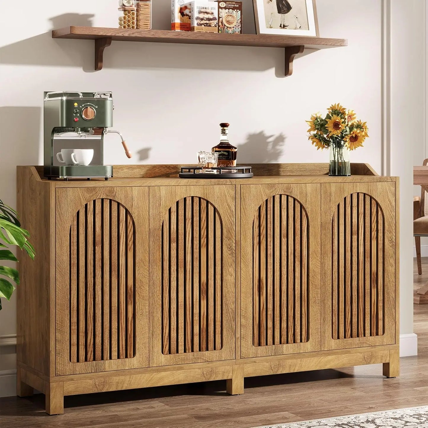 Little Tree Buffet Cabinet With Storage Farmhouse Sideboard Dining Room