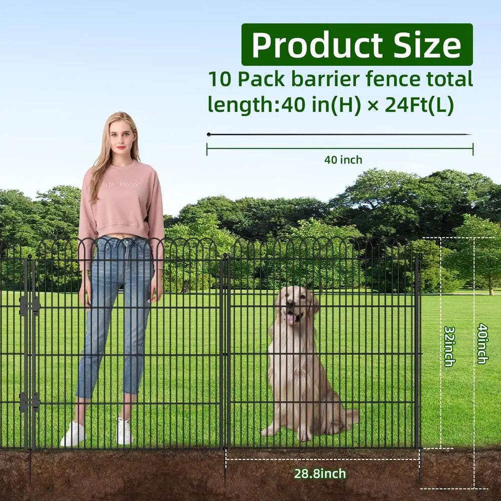 No Dig Tall Garden Fence With Double Lock Panels Outdoor