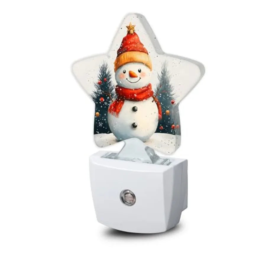 Dusk To Dawn Winter Tree Star Plug In Nightlight Sensor