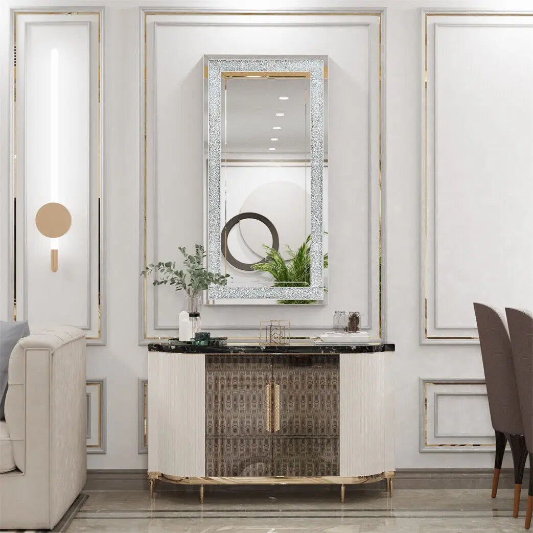 Crystal Crush Diamond Wall Mirror For Home Decor Living Room