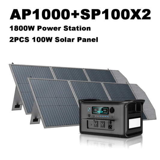 CTOLITY Portable Solar Generator LiFePO4 Battery Power Bank
