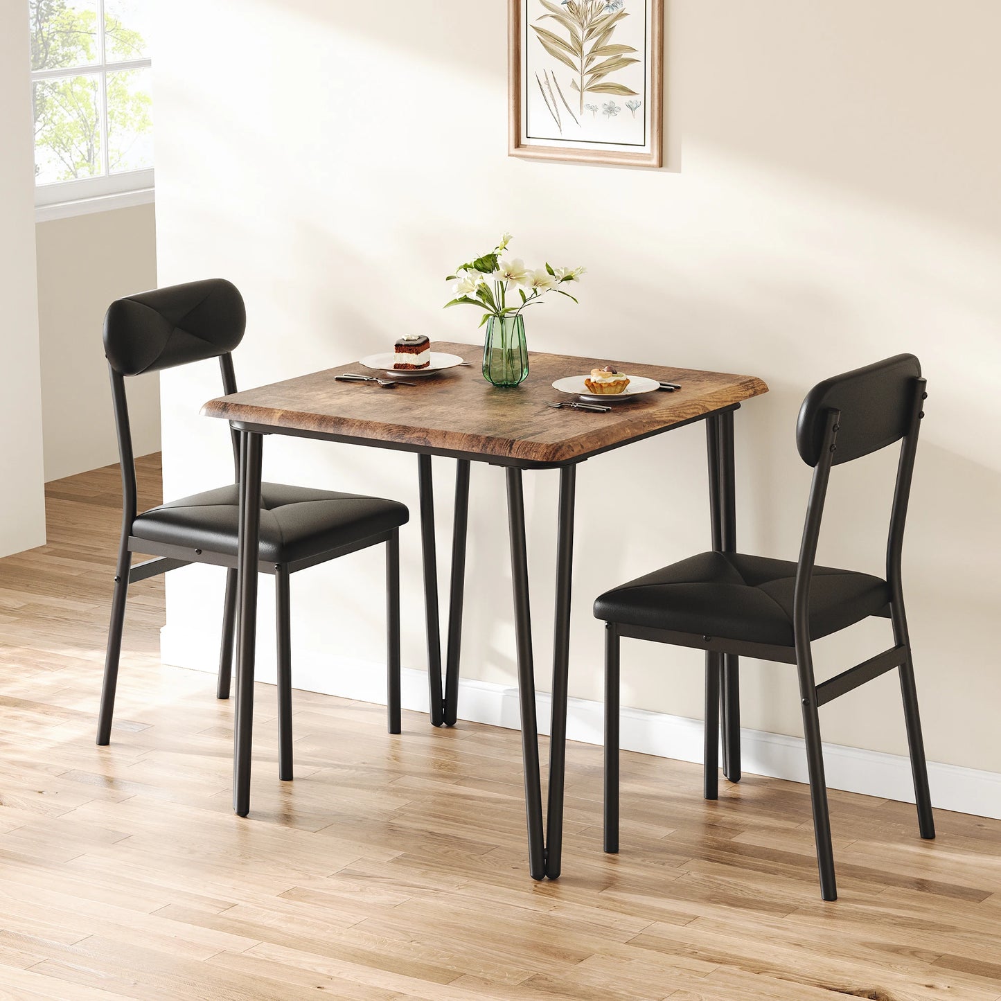 Studyset Dining Table for Two Modern Wood Space Saving Dinette
