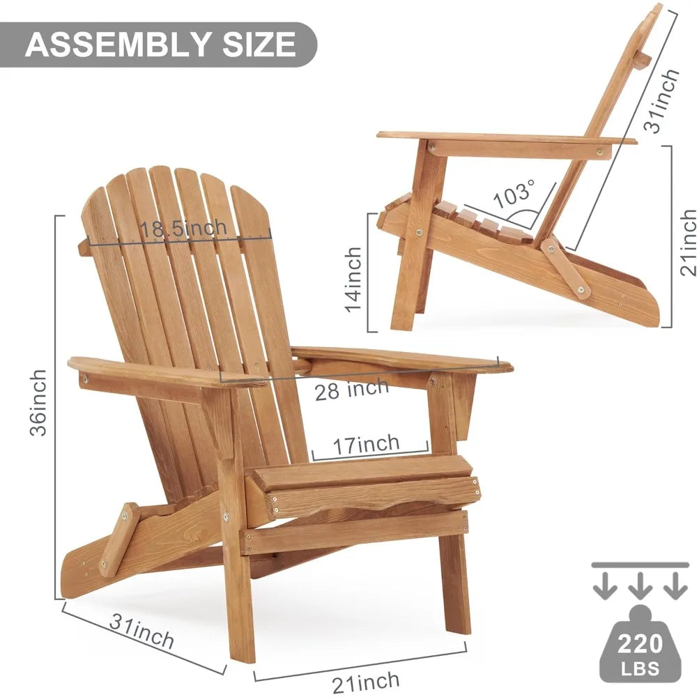 Outdoor Wooden Folding Chairs Set of 2 Cedar Patio