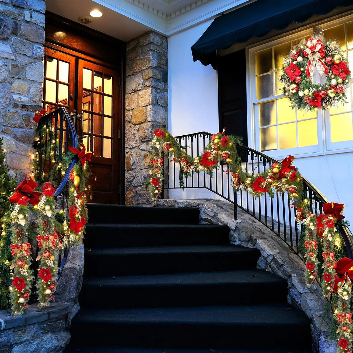 Garvee Artificial Christmas Garland for Mantels Staircases and Holiday Decor
