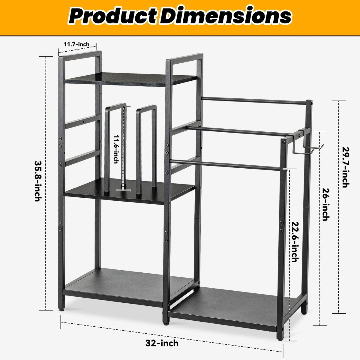 Freestanding Bathroom Towel Rack with Dual-Sided Rolled Towel Storage