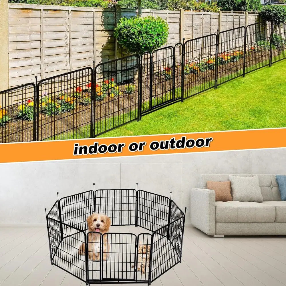 Animal Barrier Fence Garden Gate Durable Metal Construction