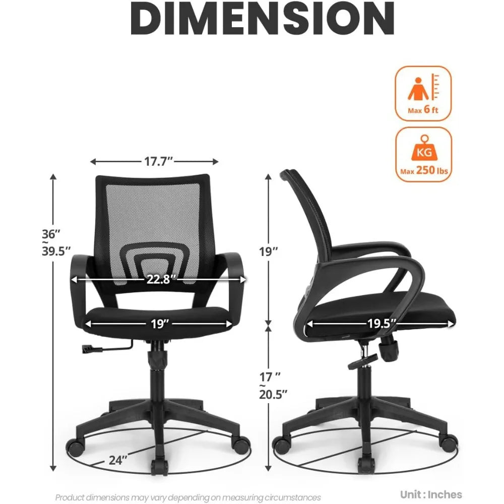 APlus Mesh Gaming Office Chair Mid Back Lumbar Support