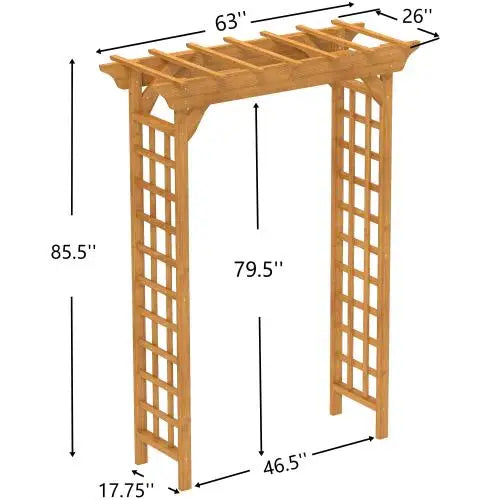 Wooden Wedding Arbor Arch Pergola Garden Trellis Outdoor Decor