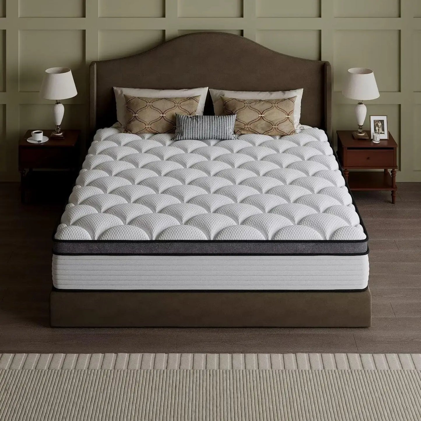 Hybrid Mattress With Green Tea Cooling Gel Memory Foam CertiPUR-US
