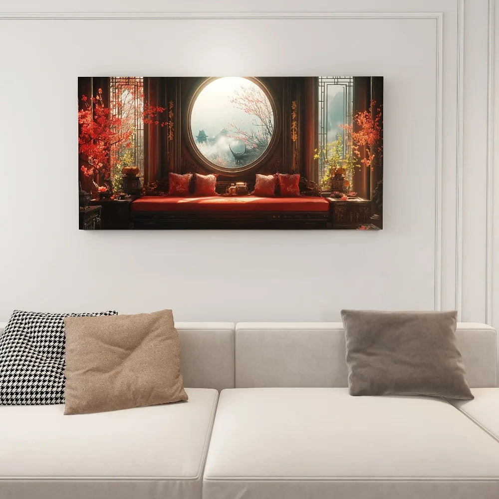 Elegant Chinese Style Abstract Canvas Wall Art for Interiors