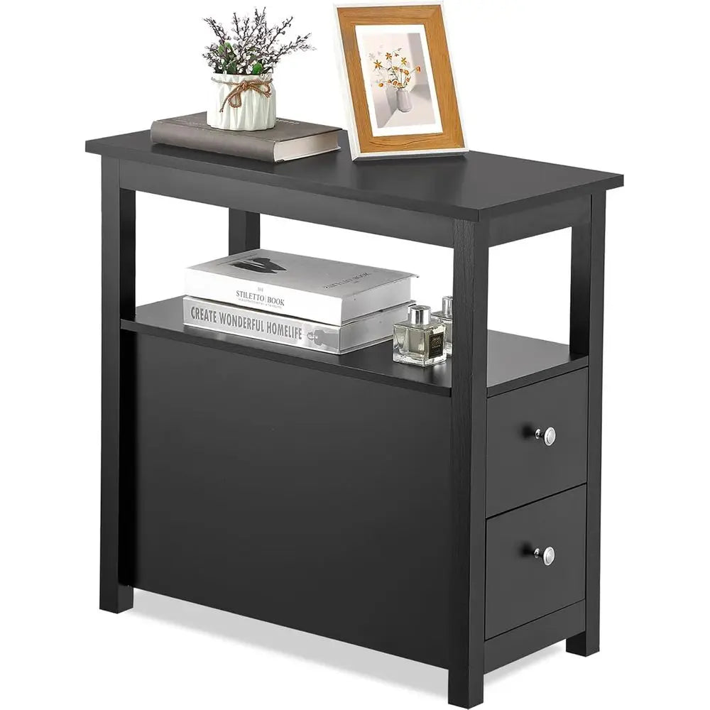 Multifunctional End Table With Storage For Living Room