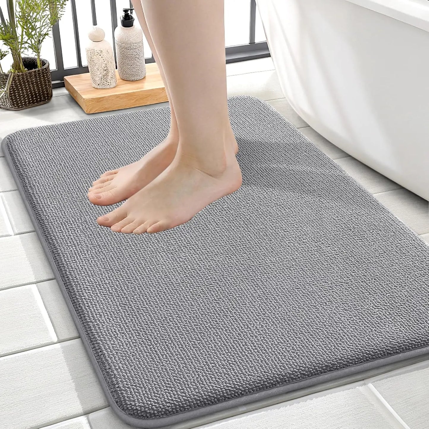 Thick Memory Foam Bath Rug Non Slip Absorbent Mat
